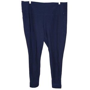MONDETTA XXL Navy Knit Performance & Luxury Athletic Skinny Leg Pants w/ Pockets